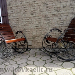 Кованое кресло качалка КК_22