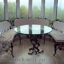 Кованый стол и стулья КСС_15
