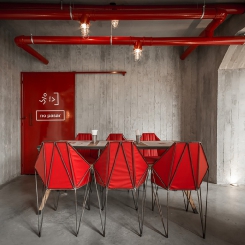 Дизайнерские металлические стулья со спинкой для обеденной зоны LOFT_46